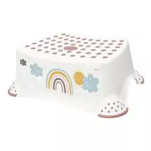 Стул-ступенька keeeper Rainbow 40,5x28,5x14 см белый — бытовая стремянка