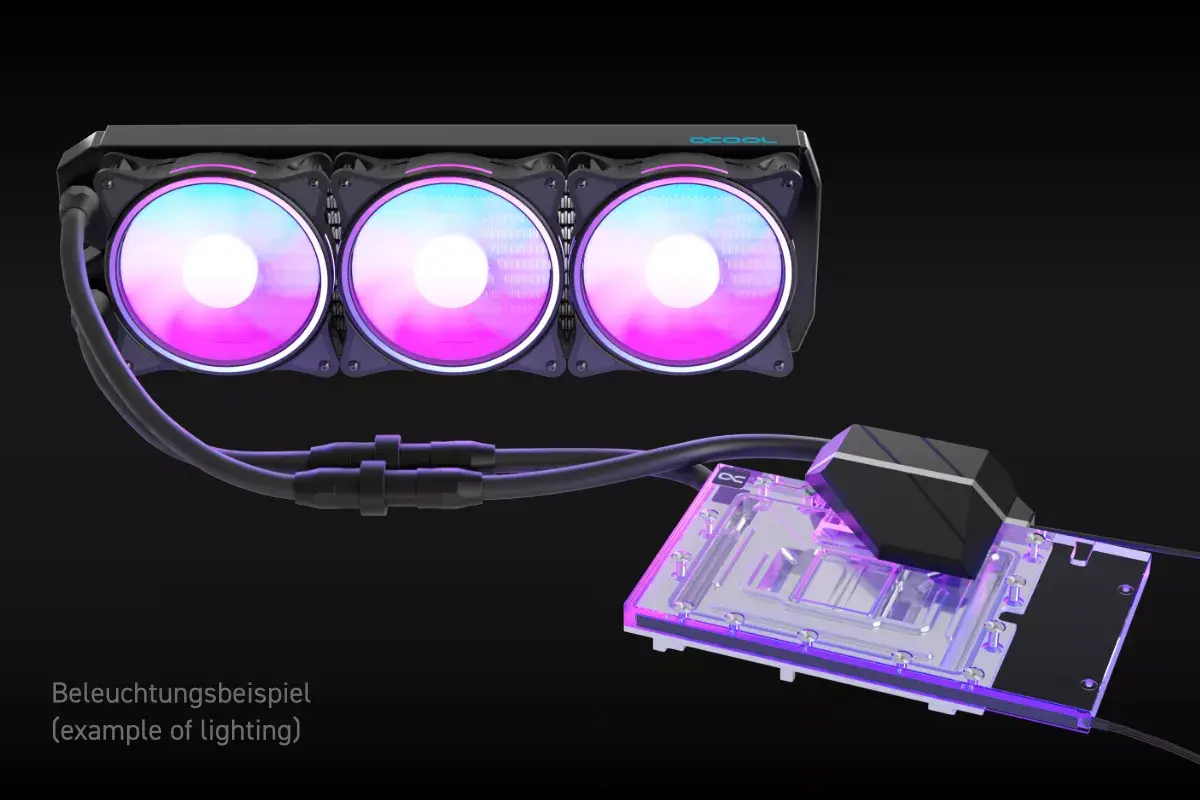 Visi vienā šķidrumu dzesētājs Alphacool Eiswolf 2 Photo 4