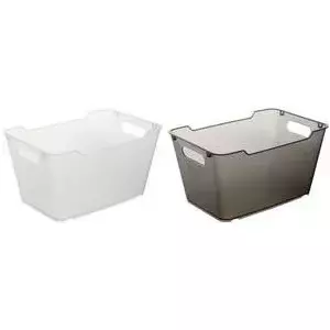 Контейнер для хранения keeeper Lotta 6,0 л Crystal Grey с ручками, пластиковый ящик для дома