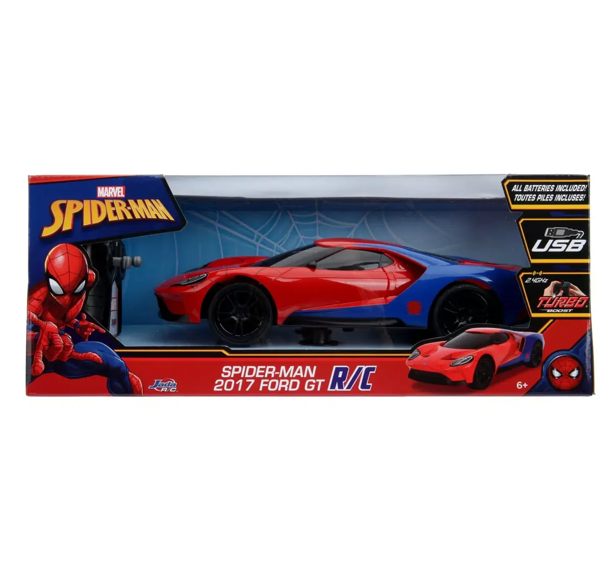 Модель автомобиля Jada Toys Marvel RC Spiderman 2017 Ford GT Photo 5