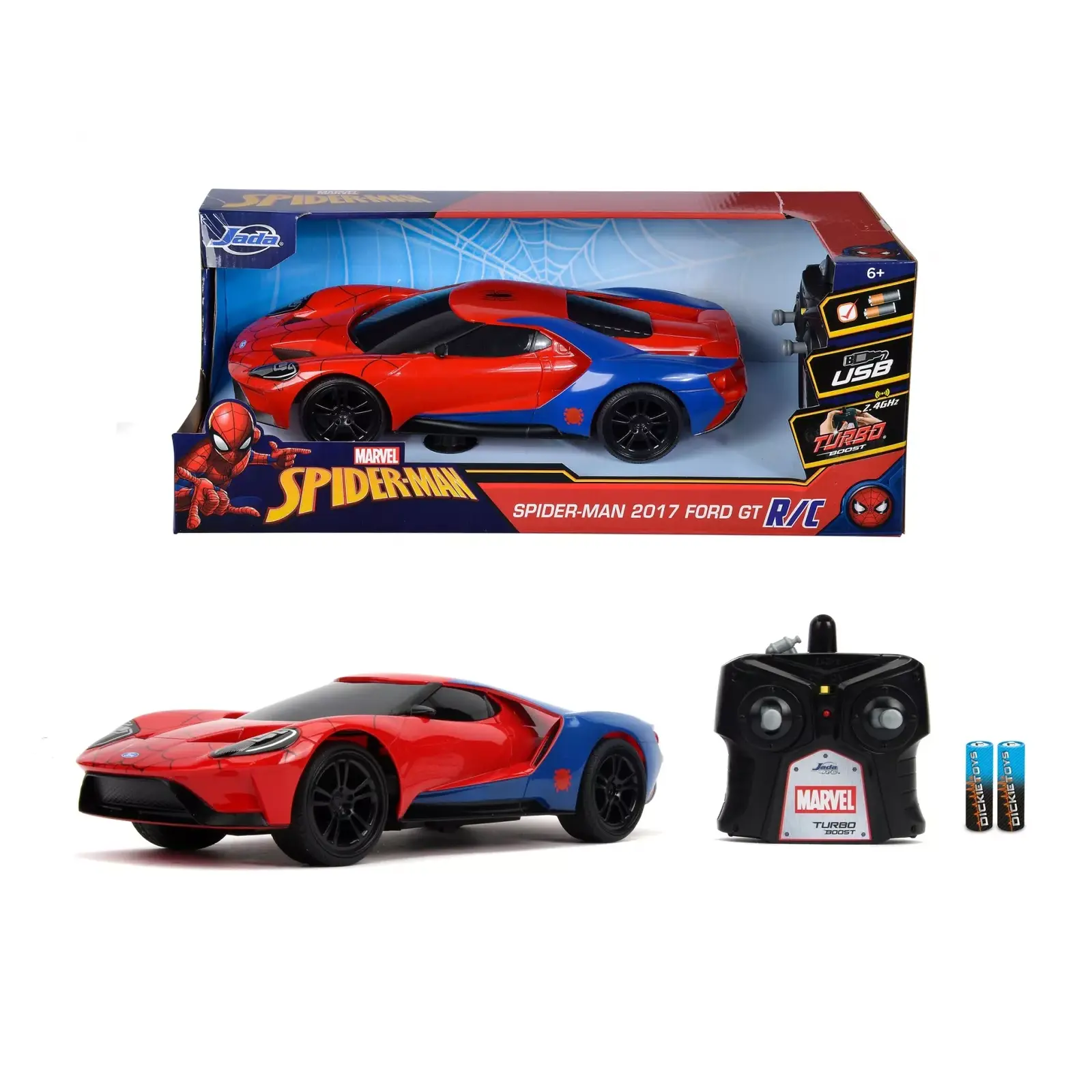 Jada Toys Marvel RC Spiderman 2017 Ford GT 1:16 Radio-Controlled (RC) model 253226002 Photo 7