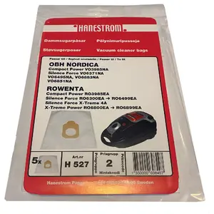 Vacuum Cleaner Dust Bags Nordic Quali TEFAL/ROWENTA 4380002, 5 pcs