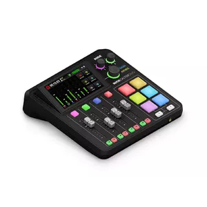 Studio controller RØDE Caster Duo Black — 2 combo XLR/TRS, 2 TRS line outs, 48 kHz, 24-bit, touchscreen, Wi‑Fi, Bluetooth