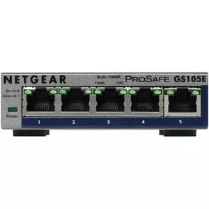 Pārvaldāms slēdzis NETGEAR GS105E-200PES L2/L3 Gigabit Ethernet 5 porti