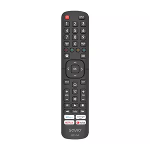 Savio RC-14 Universal remote control/replacement for HISENSE SMART TV tālvadības pults IR Bezvadu Televīzija, TV uztvērējs Nospiežamās pogas