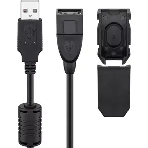 USB Cable Goobay 93284 2m USB 2.0 A Male/Female Black