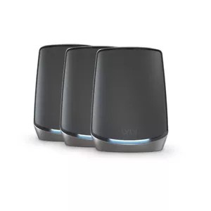 NETGEAR Orbi 860 AX6000 WiFi System black edition Trīskāršā frekvenču josla (2.4 GHz / 5 GHz) Wi-Fi 6 (802.11ax) Melns 4 Iekšējs