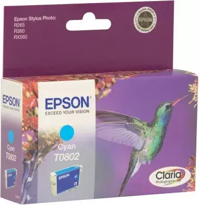 Epson Hummingbird Singlepack Cyan T0802 ink cartridge Photo 2