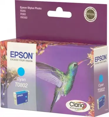 Epson Hummingbird Singlepack Cyan T0802 ink cartridge Photo 5