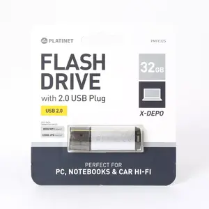 USB-флеш-накопитель Platinet X-Depo 32 ГБ, USB 2.0, серебристый