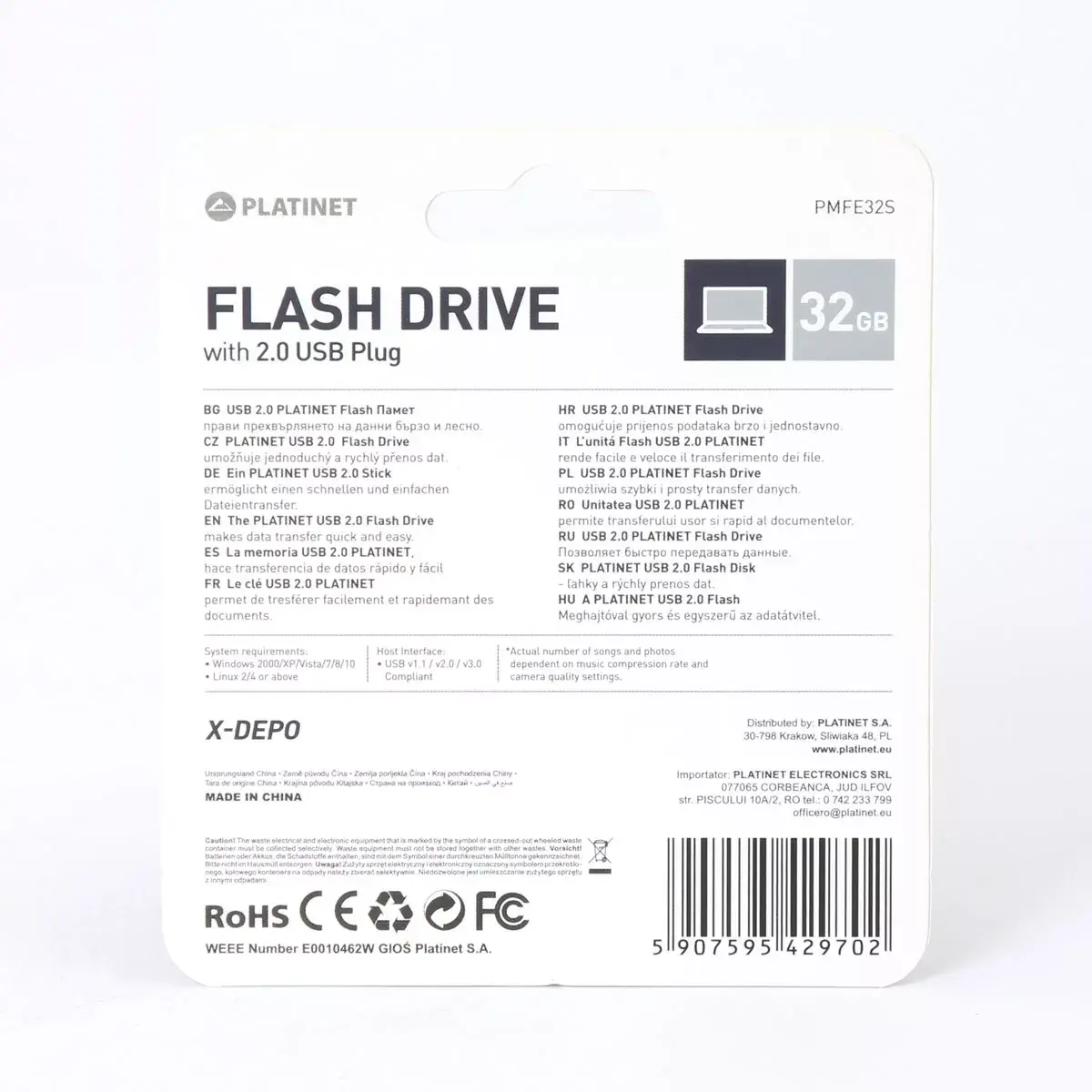 Platinet X-Depo 32GB USB zibatmiņa Photo 2