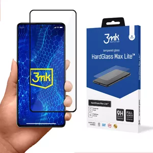 Stikla ekrāna aizsargs 3MK HardGlass Max Lite Black priekš Redmi Note 12 Pro / Note 12 Pro+