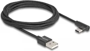 DeLOCK USB 2.0 Кабель Type-A male к USB Type-C male угловой 2 м черный