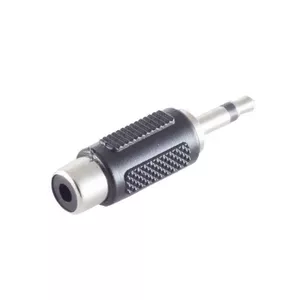 ShiverPeaks BS57030 Wire Connector 3.5 mm Black Stainless Steel Male/Female