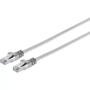 Flat RJ45 Ethernet Cable ShiverPeaks Cat.7 Slim Gray 10 m