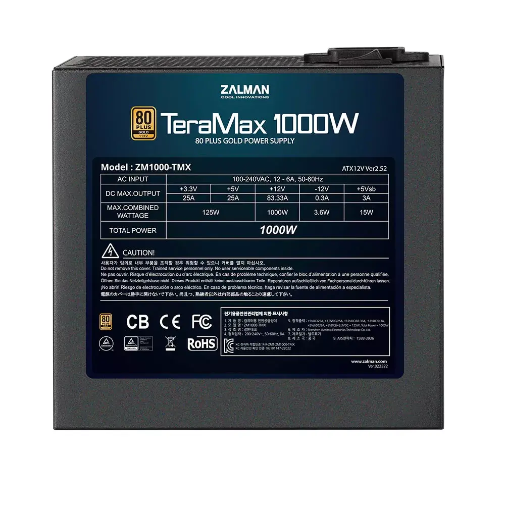 Блок питания Zalman ZM1200-TMX Photo 3