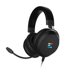 Zalman ZM-HPS610 vadu spēļu austiņas ar mikrofonu uz kājiņas un galvas stīpu, melnas