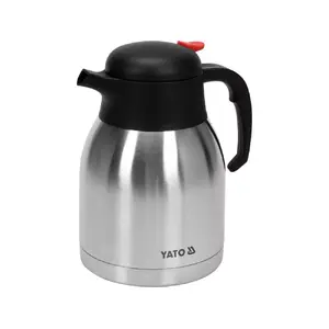 Термос YATO YG-07013 — 1,5 л, чёрный корпус и нержавеющая сталь