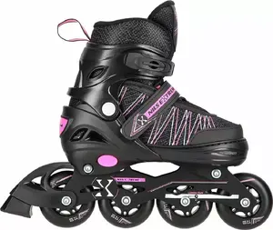 Skrituļslidas Nils Extreme NH11912-A ar regulējamu maināmu pamatni, melnas, izmērs 35–38
