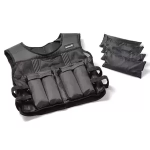 Safety vest Tunturi 14TUSCL246, black, single pack — high-visibility gym and light activity vest