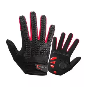 Велосипедные перчатки на полный палец Rockbros S169-1BR размер L (красный-балконный)