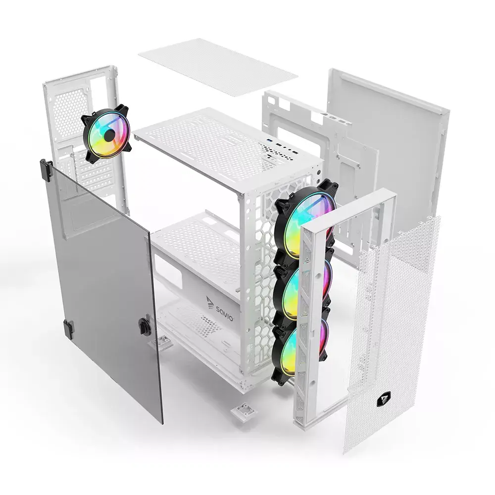 Компьютерный корпус Savio Raptor White X1 Photo 6