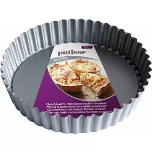 Patisse deep tart pan with removable base 20 cm Silver Top — baking pan for tarts and quiches