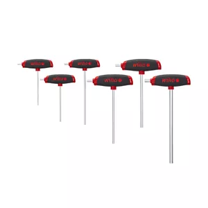 T-handle hex key set Wiha 45620 6 pcs short arm