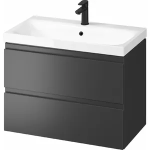 Тумба с умывальником CERSANIT MODUO 80 S801-487-DSM антрацит