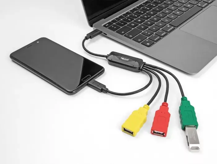 DeLOCK 4 Port USB 2.0 Kabelis Hub Photo 3