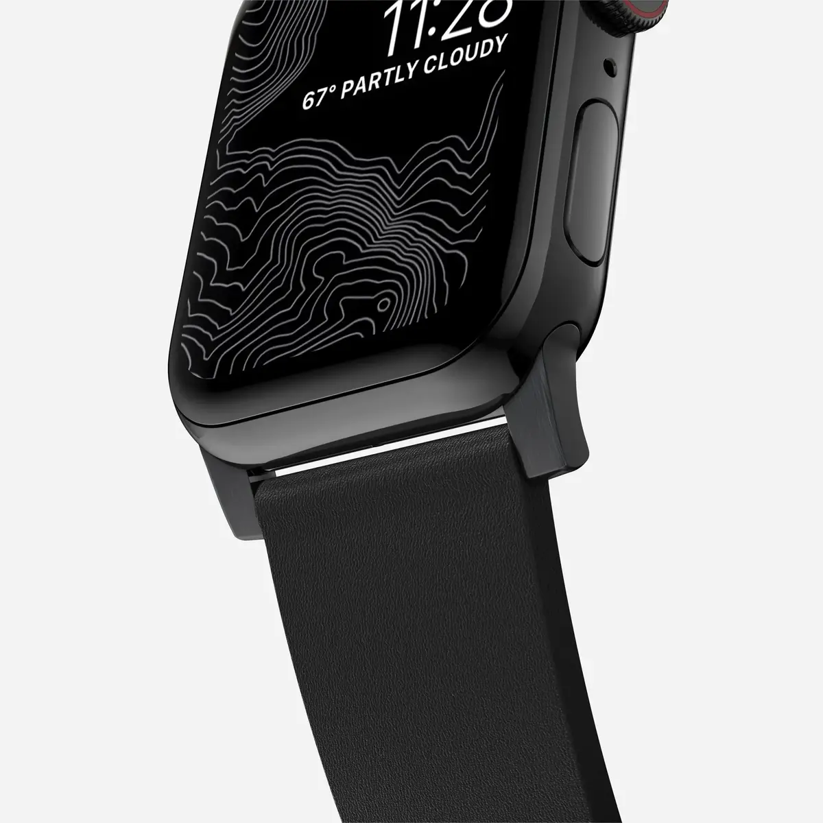 Nomad Active Band Pro Black Leather — viedpulksteņa siksniņa Photo 5