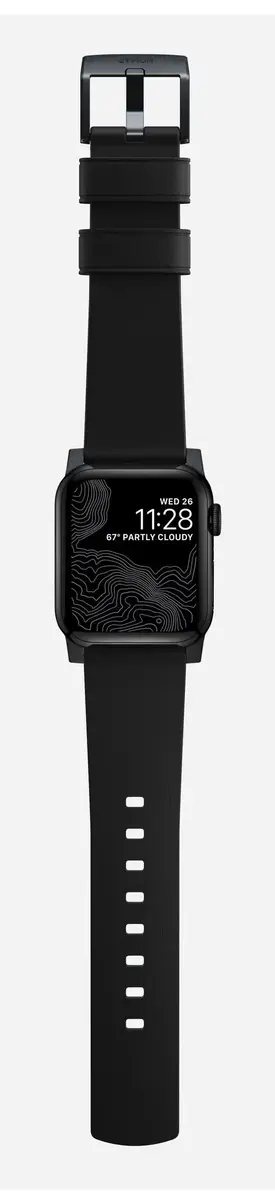 Nomad Active Band Pro Black Leather — viedpulksteņa siksniņa Photo 7