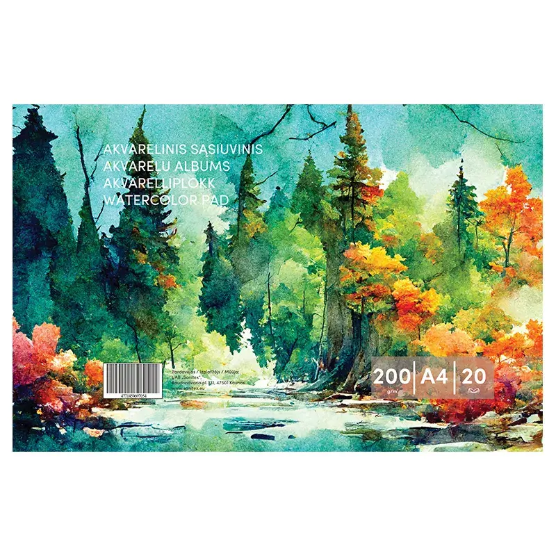 SMLT бумага для акварели A4 200 г/м² 20 листов Photo 4