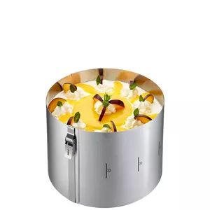 GEFU TONDO CLIP Cake Ring Stainless Steel Round Flat Surface