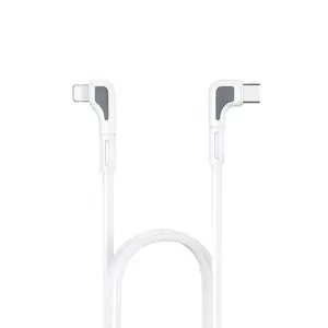 Remax RC-181i Angled Durable Data & Fast Charging Cable PD 20W 3A USB-C to Lightning 1m White