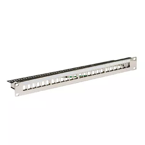 Patch panel 1U EFB Elektronik 37576.1V2 — metal, silver, rack-mount (482.6×44.2×93.8 mm)