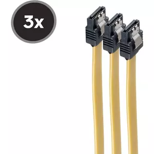 SATA datu kabelis ShiverPeaks BS78246-0.5Y-3 6 Gb/s ar metāla skavu, 0,5 m