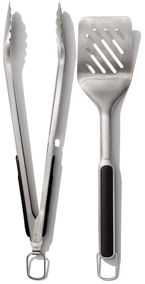 OXO Good Grips grila piederumu komplekts - lāpstiņa un knaibles Photo 2