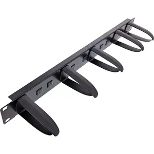 Cable management panel InLine 19110W 19" 5 removable brackets black