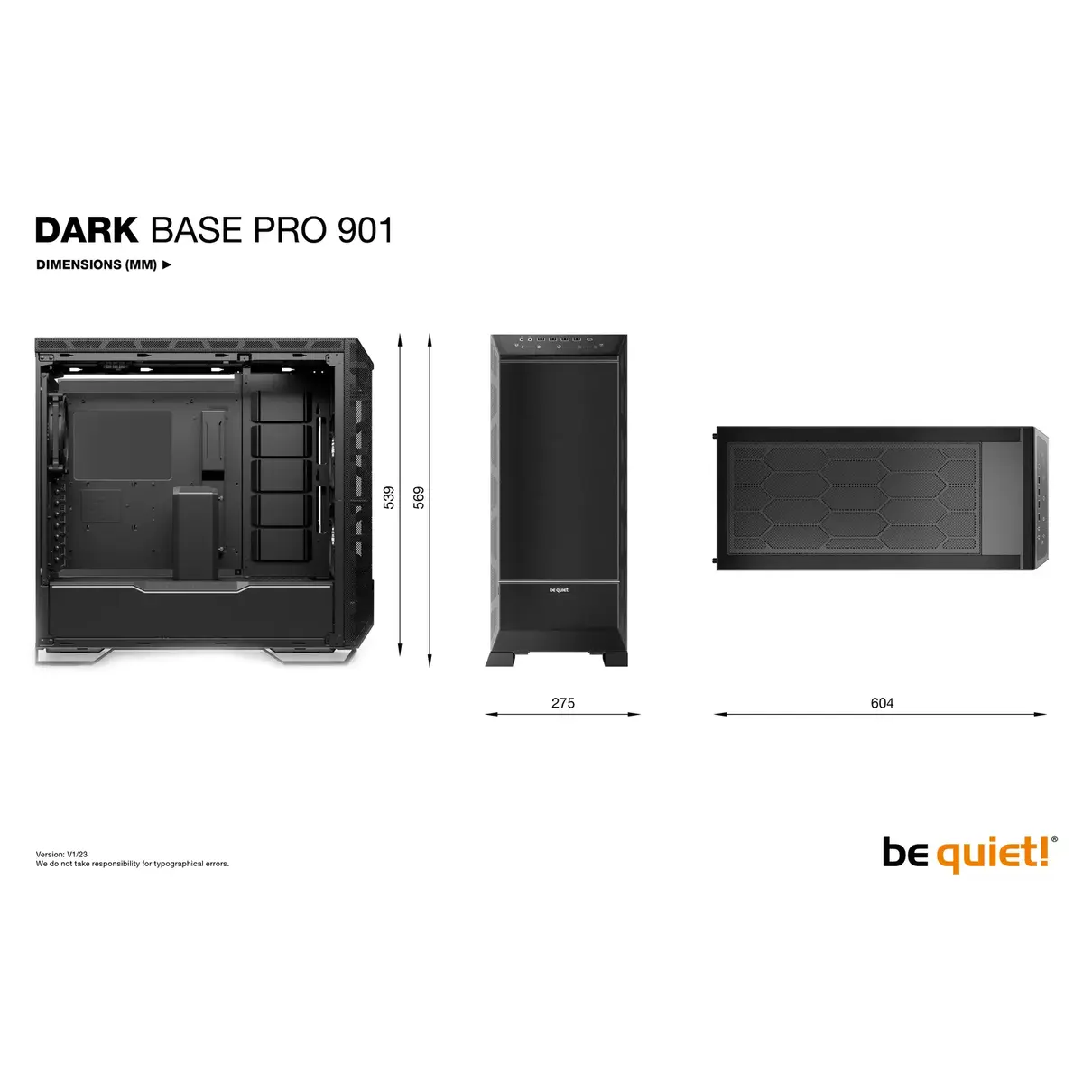 Datora korpuss be quiet! DARK BASE PRO 901 Photo 12