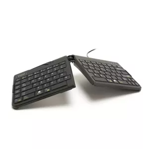 BakkerElkhuizen Goldtouch Travel Go2 Wired Keyboard Mini USB QWERTZ German Black