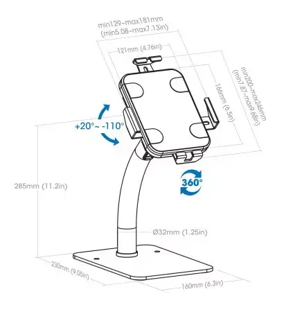 Manhattan Desktop Kiosk Stand Anti theft for Tablet and iPad Photo 6