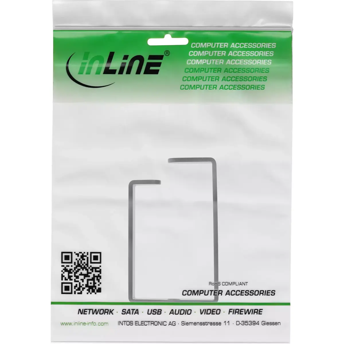 Cable bracket InLine 43x70mm metal black Photo 4