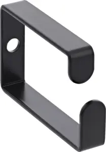 Cable bracket InLine 43x70mm metal black — universal cable holder, 12.3×70×55 mm