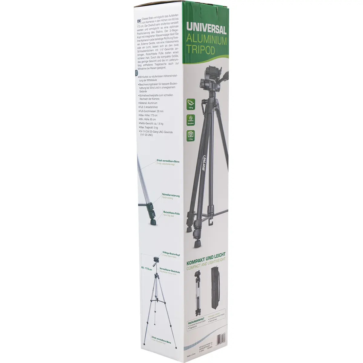 InLine Professional Light Weight Tripod Black Photo 6
