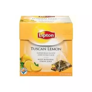Melnais tēja Lipton Lemon pīramīdas maisiņos, 20 gab. – citronu aromāts, 20 tējas maisiņi