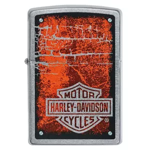 Pretinātājs Zippo Harley‑Davidson 49658 — vējaizsardzība, metāla korpuss, izturīgs pārklājums