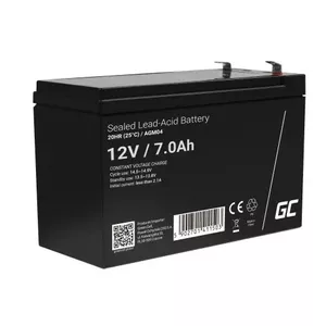 SAFI 12V 7Ah svina-skābes akumulators ar T1 4.75mm spailēm