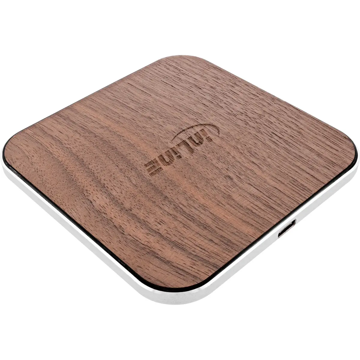 InLine Qi woodcharge Wireless Fast Charger Photo 2