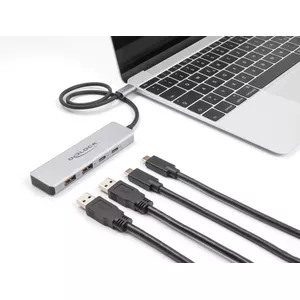 DeLOCK USB Hub USB Type-C 10 Гбит/с 2x Type-A 2x Type-C 35 см кабель